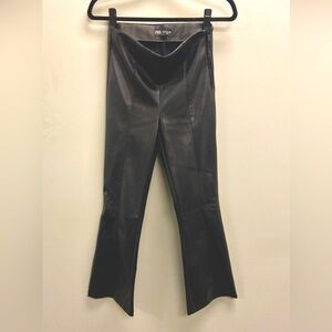 Zara Woman Black Faux Leather Pants